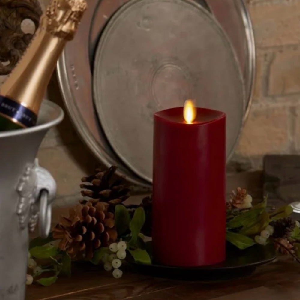 Luminara 3” x 6.5” Unscemted Red Pillar. - Picture 2 of 10